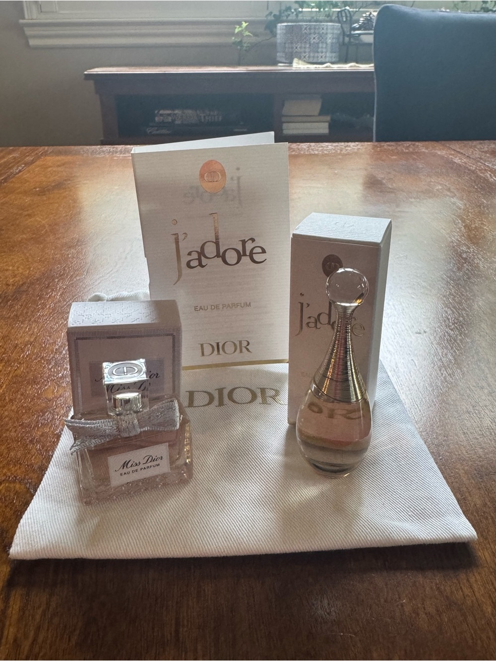 Dior Mini J'Adore & Miss Dior Set in Pink with Gold Accents